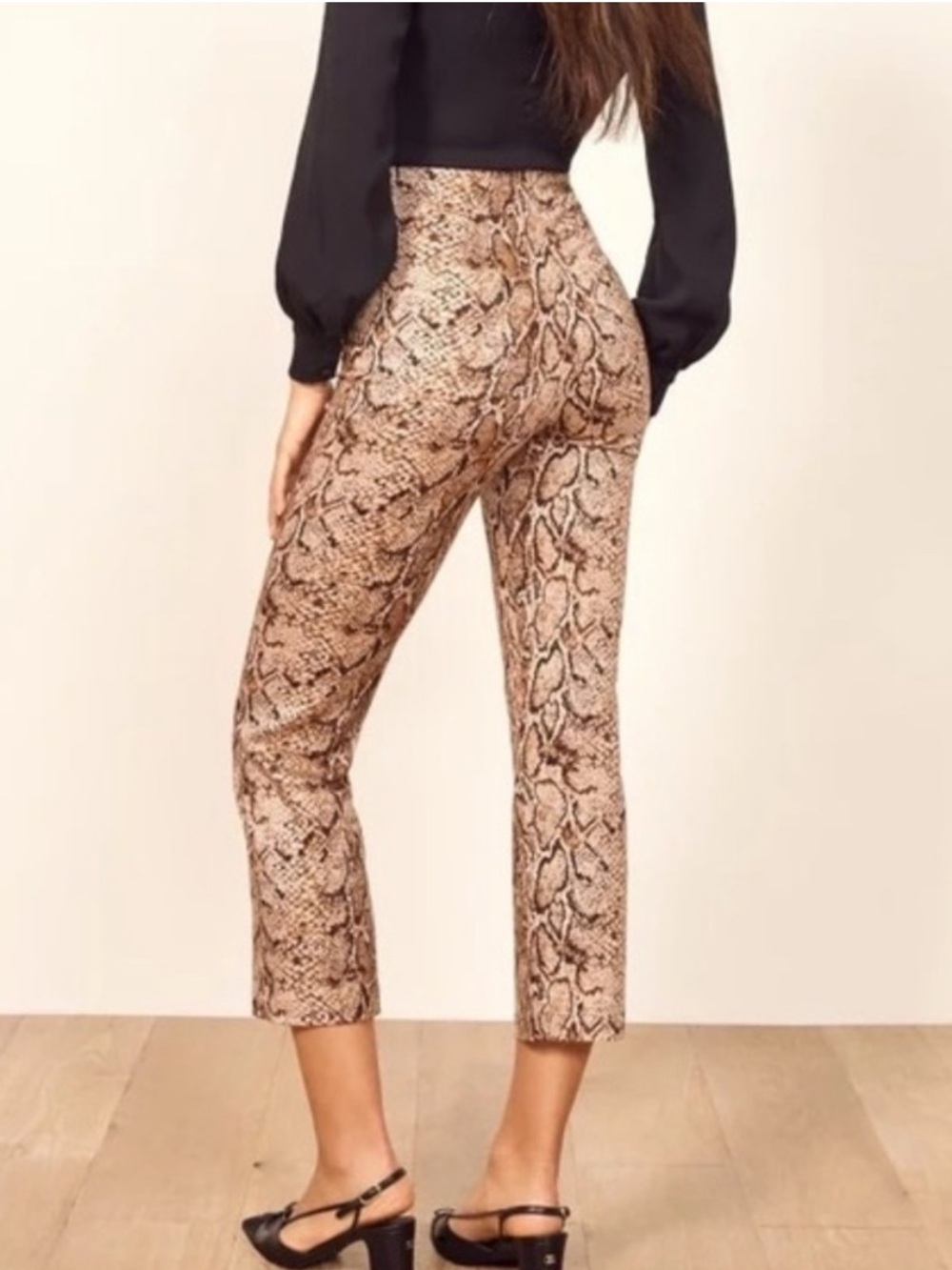Reformation Marlon Snake Pant